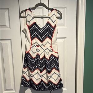 Chevron Patterned Sleeveless Dress